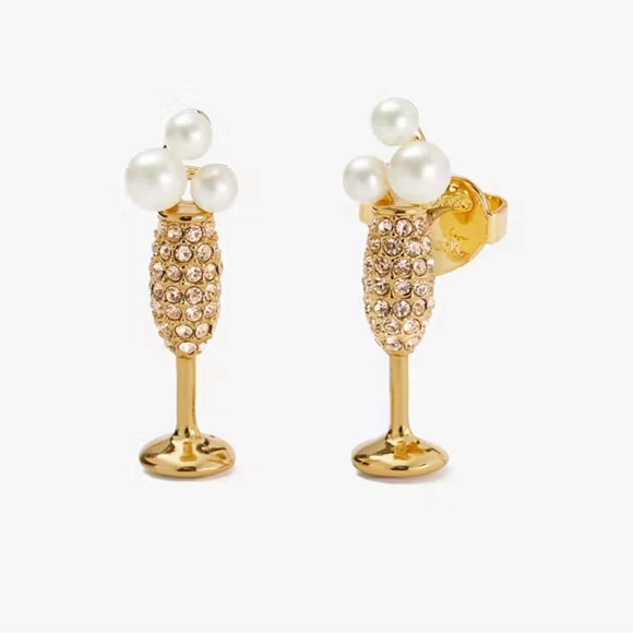 kate spade Jewelry - Kate Spade NWT Cheers To That Champagne Studs with Dustbag